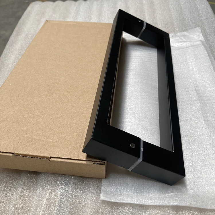 Glass Sliding Door O Shape Handle Stainless Steel Square Bar Tube Holder Handles Hardware Fittings