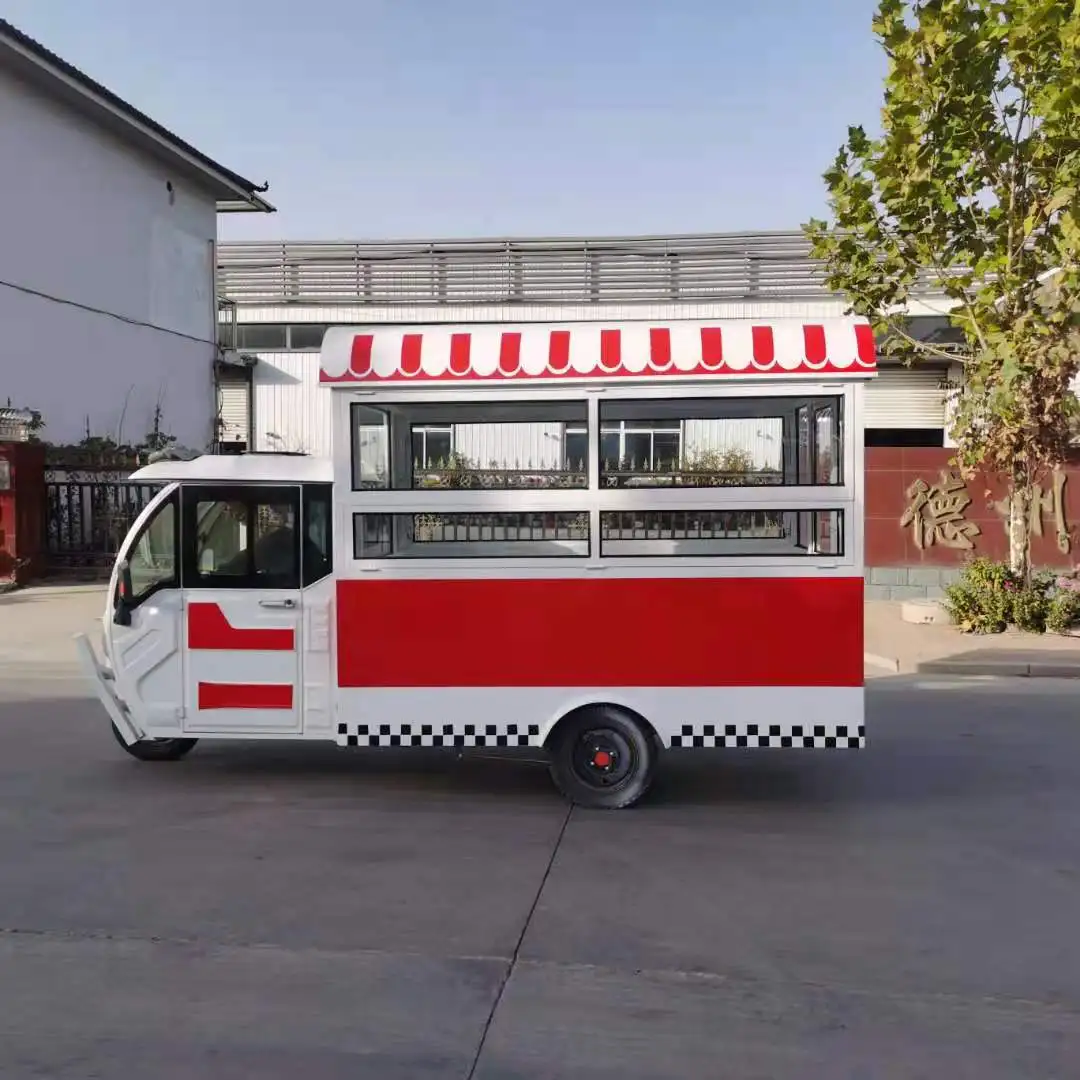 A Mobile Snack Cart For Making BBQ, Burgers, Hot Dogs Electric Food Truck With Full Kitchen For Sale