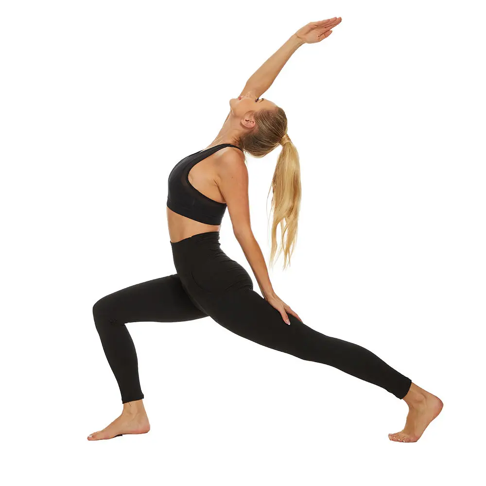 Леггинсы Женские однотонные с высокой талией и карманами