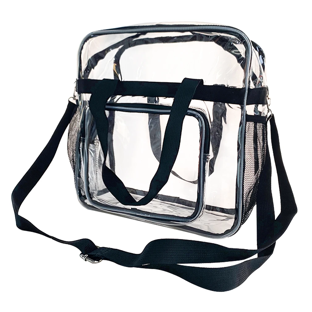 Clear bag stadium approved pvc shoulder crossbody purse siz Waterproof clear transparent pvc crossbody bag