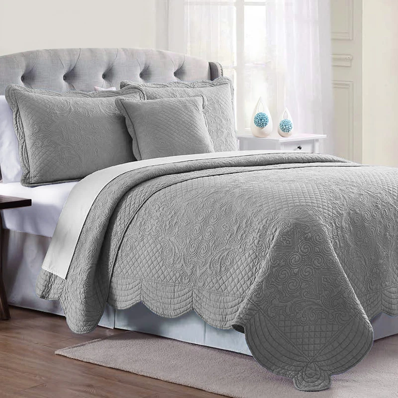 Hot Sale Cheap Blanket 100% Cutton Microfiber Coverlet Bedspread