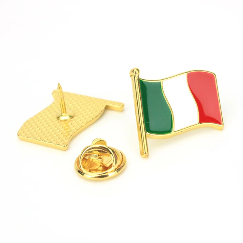 RTS Wholesale Hard Soft Enamel Zinc Alloy China Australia Flags Badge Pins Metal Nation Country 3D Enamel Ready to Ship Flag Pin