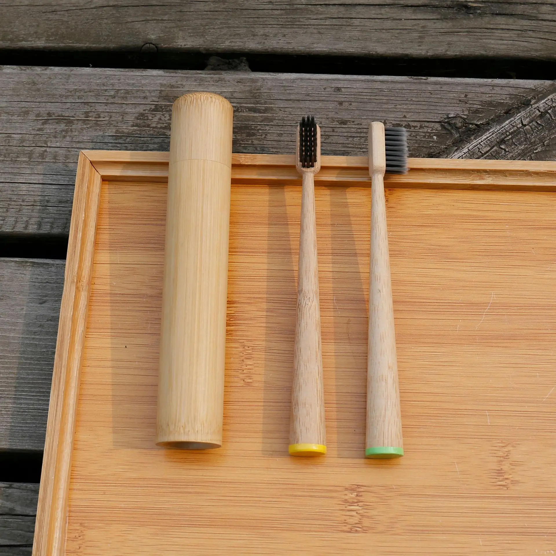 Hot sale zero waste bamboo toothbrush with bamboo case toothbrushes oral