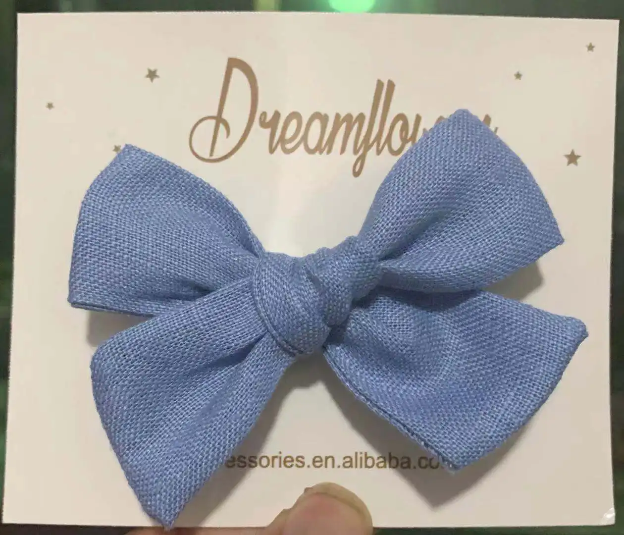 Бант для волос на заказ маленьких девочек детские заколки розовый льняной бант