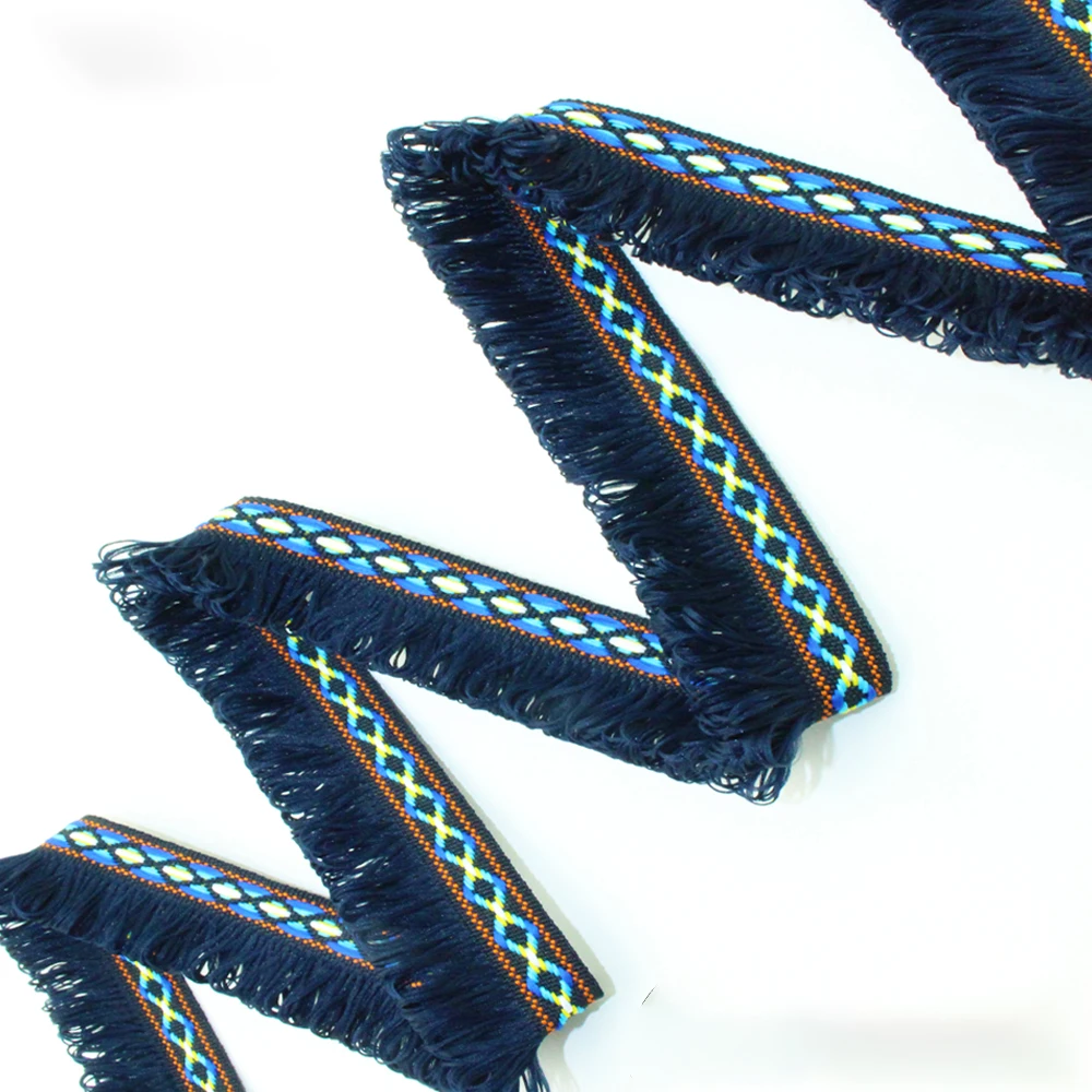 Wholesale Gold New Cheap Bullion Silk Tassel Fringe China Customized 55 People Manufacturer JSL7664 CN;GUA Jinsly