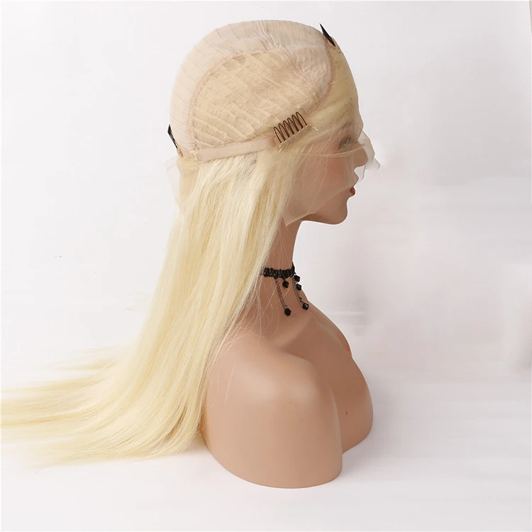 
China lace wig vendors wholesale cheap price good quality Russian blonde 613 human hair lace front wig 