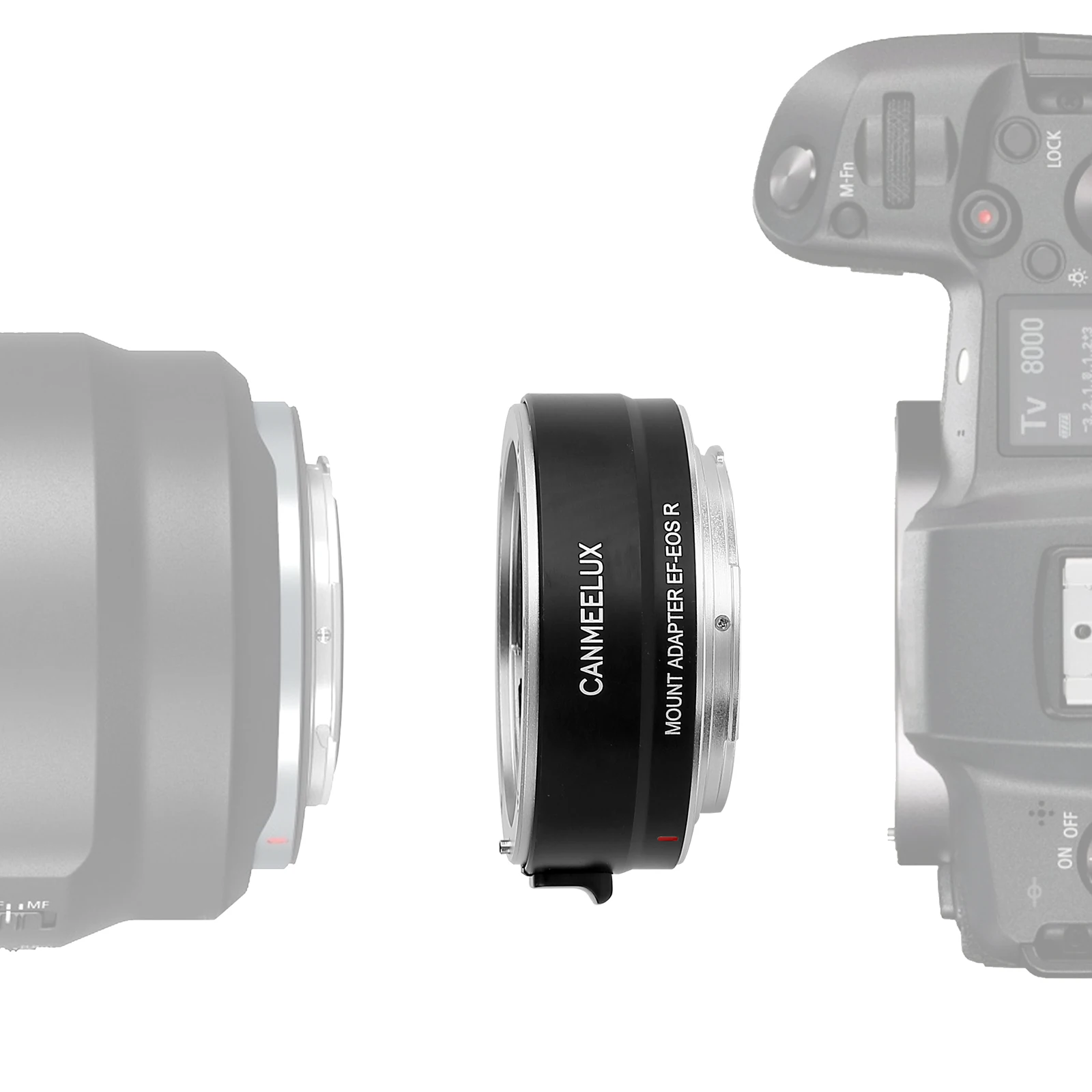 Canmeelux EF-EOS R Крепление объектива переходное кольцо работа объектив IS USM для Canon EF ef-s объектив с креплением для однообъективной зеркальной камеры Canon EOS R5 R6 титановый Электролитный электрод со случайно выбранным серии корпус камеры