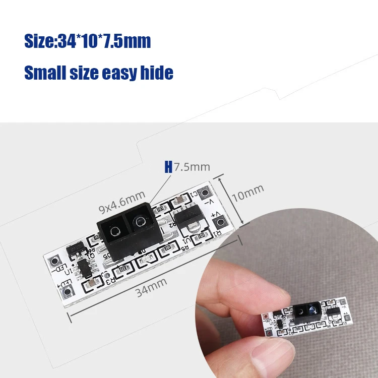 3.7V DC Pir 12V 3-10CM 5A Inductive Proximity Closet Cabinet Switch Electronic Sensors Smart Motion Sensor Switch