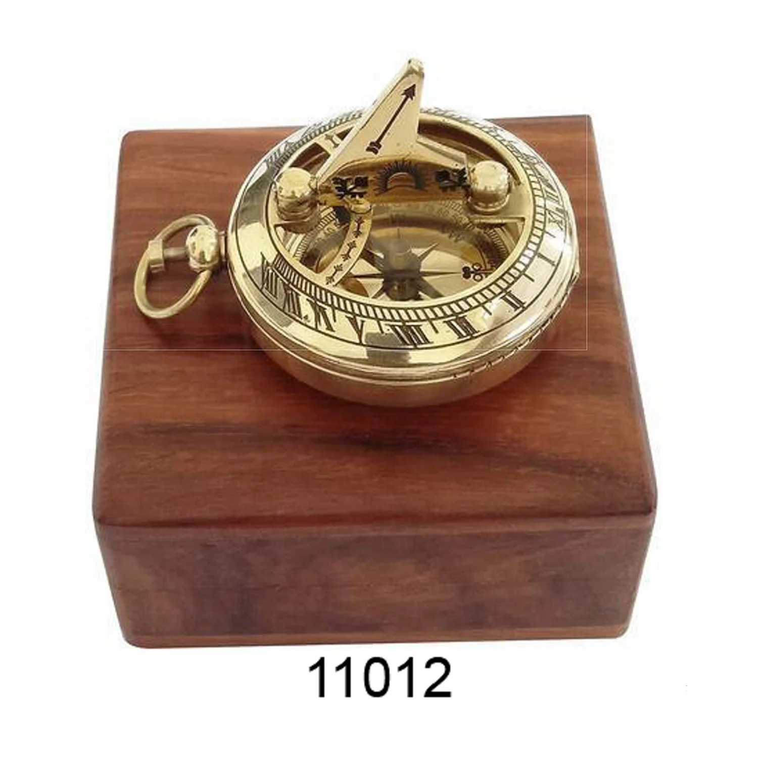 Manufacturer Of Gimble Compass In Wooden Box Vintage Reproduction Brass compasses for survey and decor