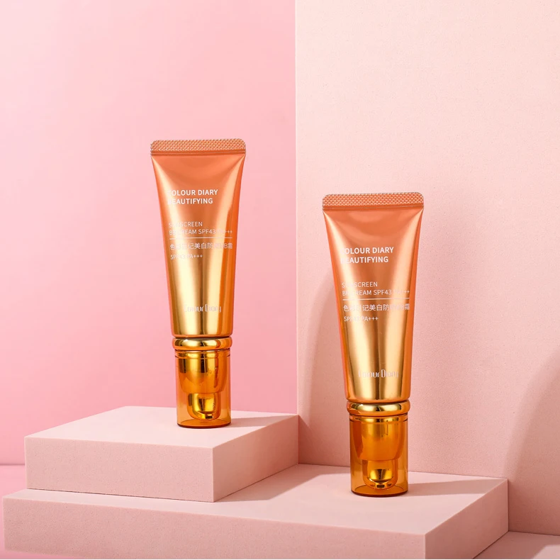 Wholesale Color Dairy Beautifying BB Cream SPF43 Makeup Body Face Sunscreen Private Label Cosmetics Whitening Facial Sun Screen