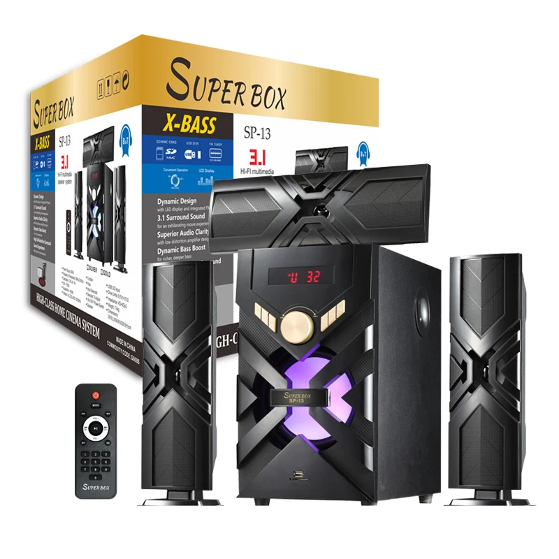 Супер коробка SP13 Новый X-BASS стерео шкаф 3,1 усилитель Акустическая Система домашнего кинотеатра система Hi-Fi система