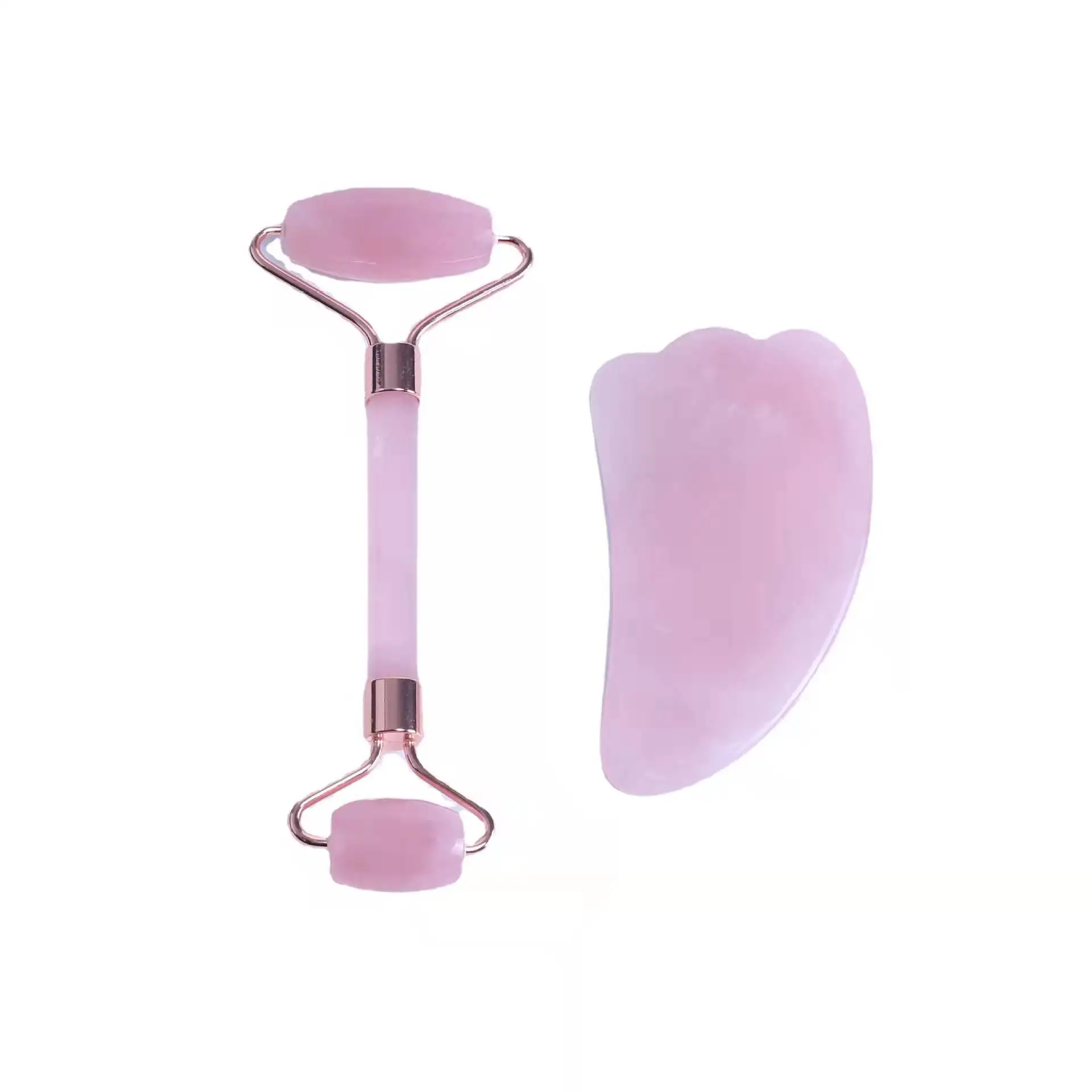 Wholesale natural polishing powder crystal massage stick handicraft massage instrument rose quartz scraping board