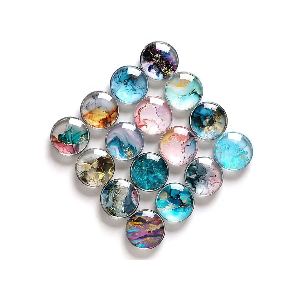 Factory Custom Round Crystal Glass Fridge Magnets For Home Decorative