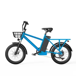 EU stock Duotts C20 20 inch 500W electric city bicycle 2 seats 90km range 48V 15Ah 7 gear high speed retro electric cargo bike