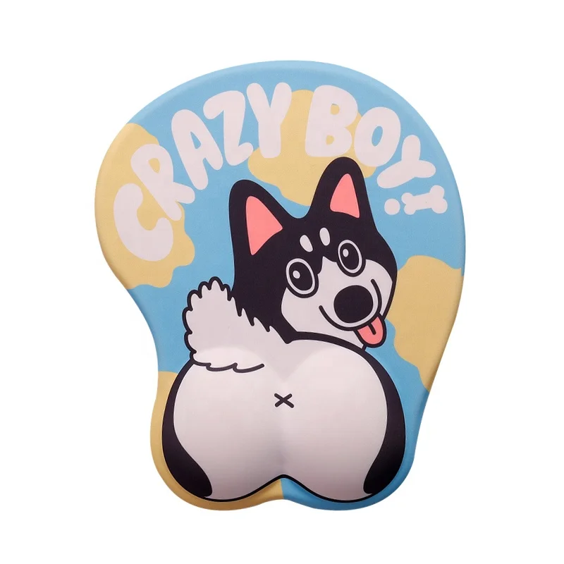 3D Animal Mouse Pad Cute Pattern Mousepad Made from Silica Gel with Comfort Surface Non-Slip PU/Rubber Base