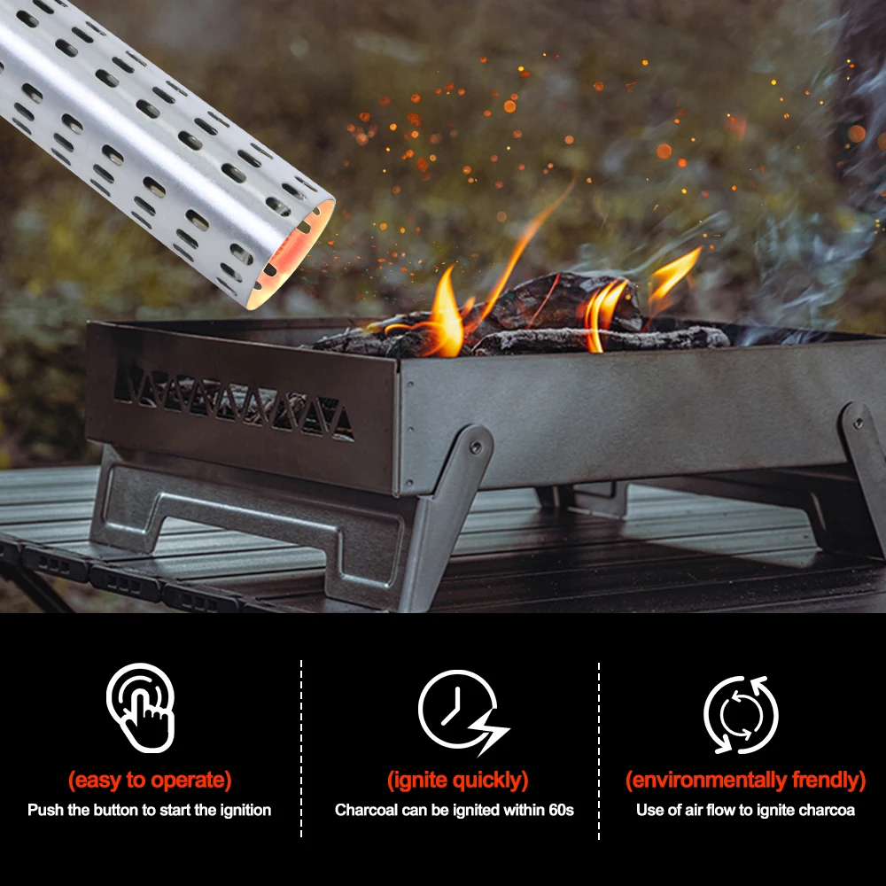 Vertak 2000W Electric BBQ Charcoal Starter With Safety Switch Corrosion Resistance Fire Starter