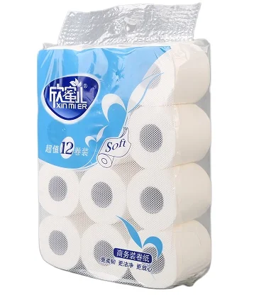 3/4 ply 100% virgin wood pulp Wholesale toilet paper hot selling toilet tissue custom logo OEM  bathroom tissue
