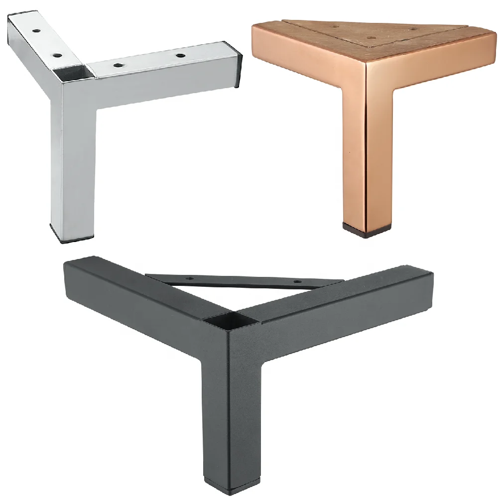 Metal Sofa Legs Furniture Replacement Leg Golden Sofa Feet Heavy Duty Triangle Cabinet Feet