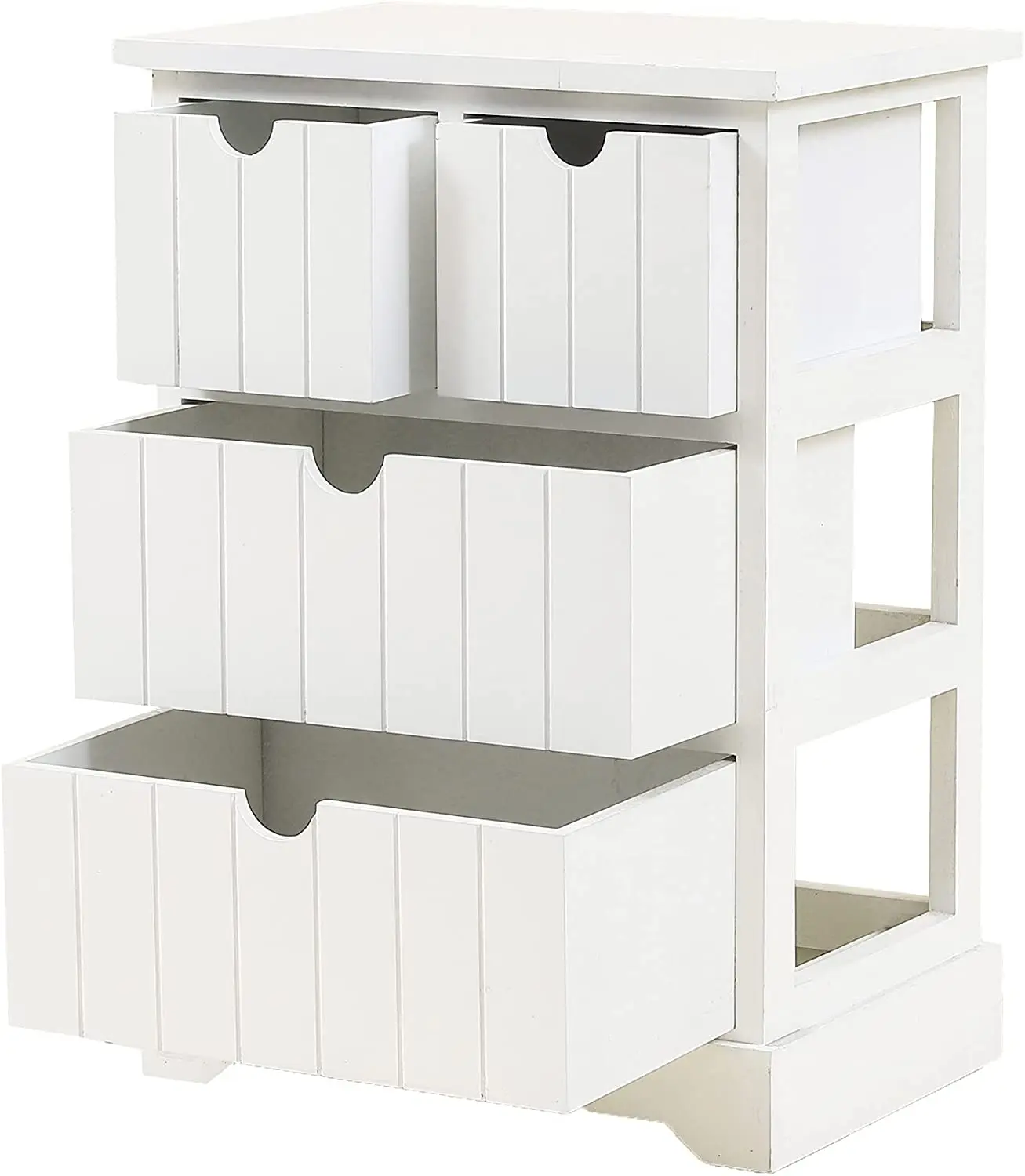 Прямая продажа с фабрики продавать товары для дома мебель белый 4 выдвижных ящика деревянные шкафы для хранения, конец таблицы с открытым ручки