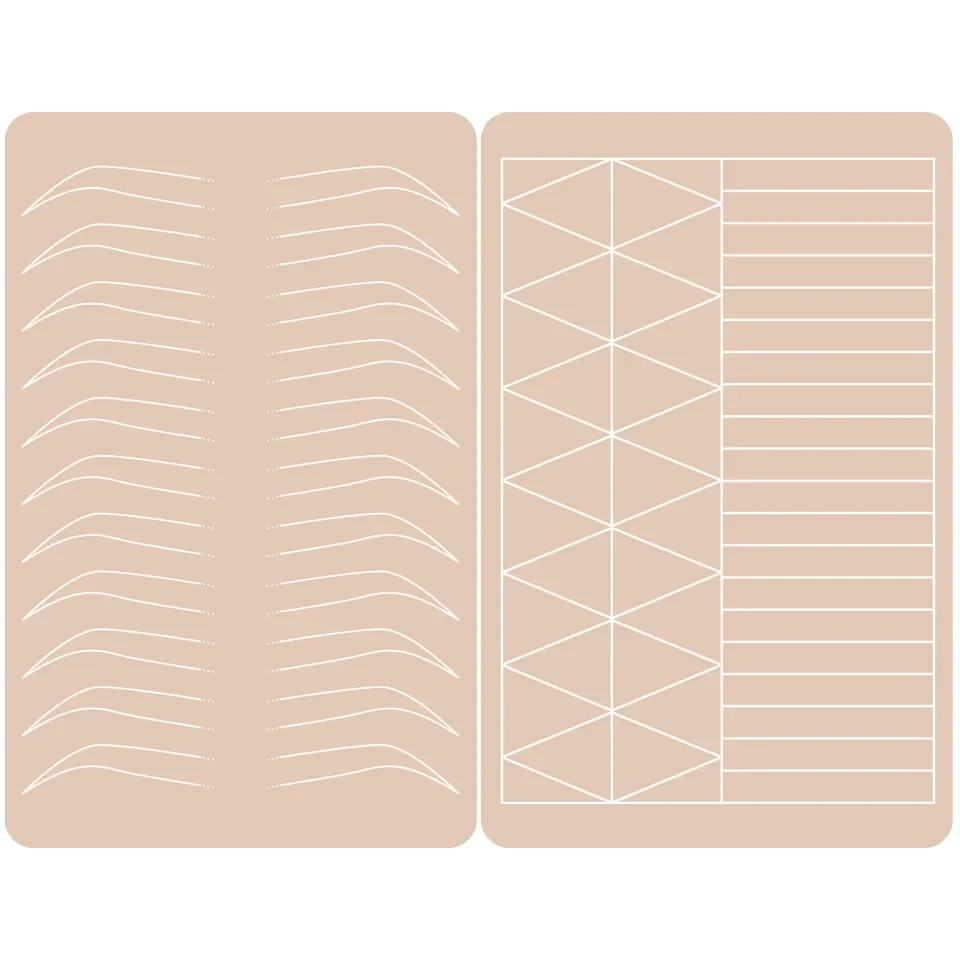 Newest Design Ombre Powder 2 Sided Skin Silicone Tattoo Practice Skin Pink thickness for Tattoo and Microblading Training