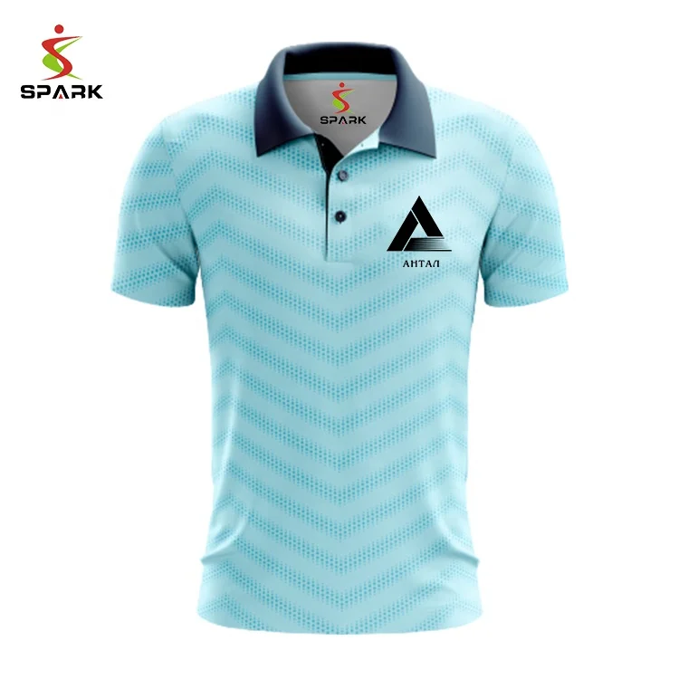 Custom All Over Sublimation Printing Dry Fit 100% Polyester Spandex Polo