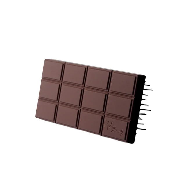Factory Price Chocolate  Magic Brush/Comb tresluces brush curve soft curl tong human hair extensions Other Hair Styling Tools