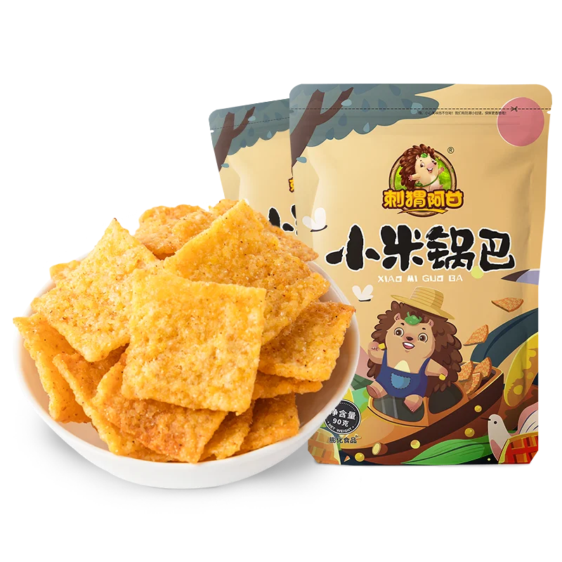 
Hot sale Chinese Puffed Food Crispy Chips Wholesale leisure food import snacks Millet crisp 90g rice products prepackaged food 
