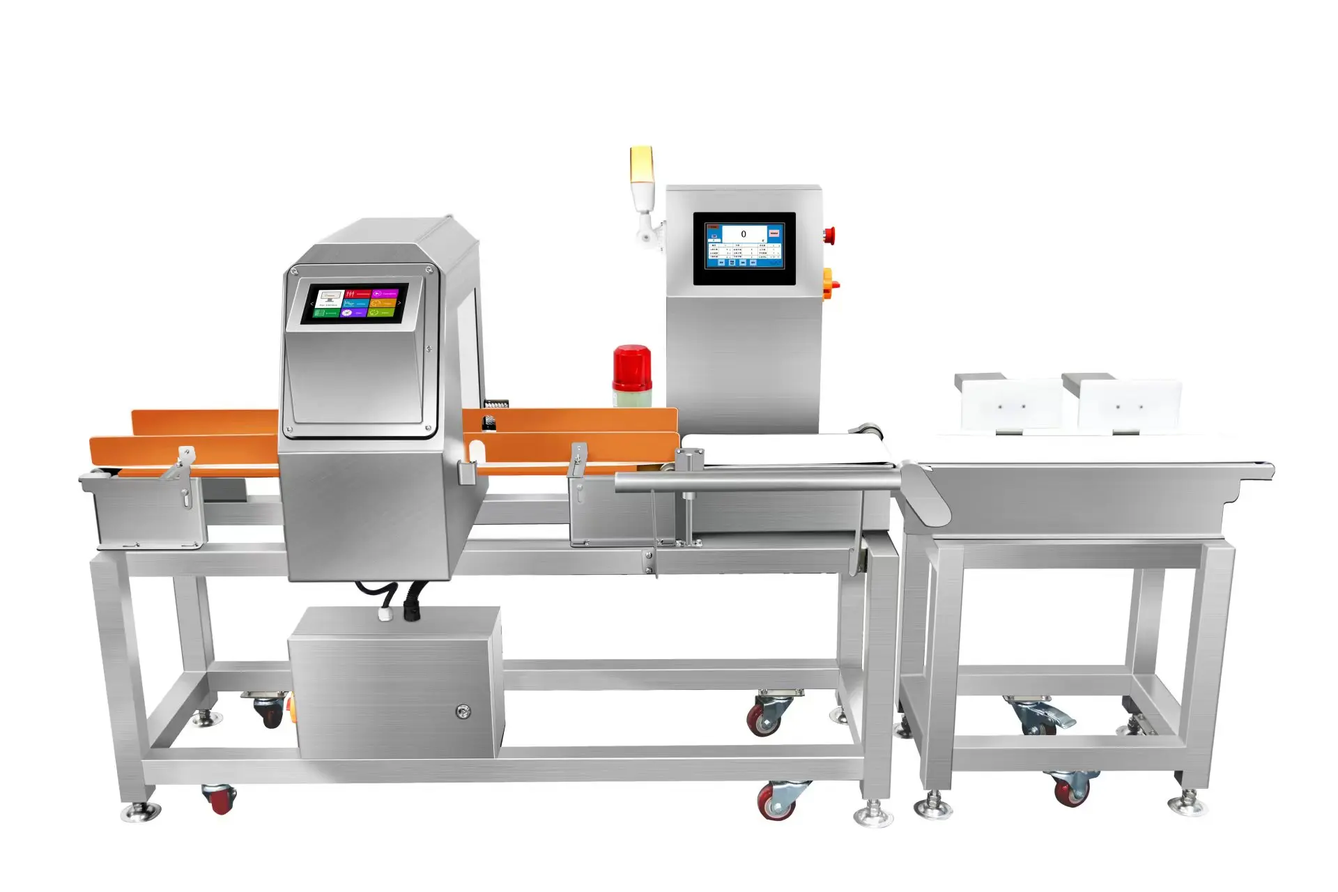 Automatic Combination machine Touch Screen Check Weigher And Metal Detector For Food Industry