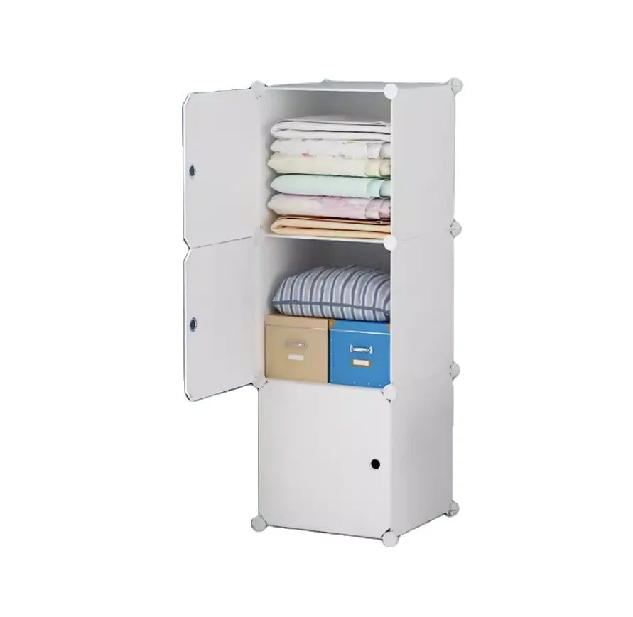 China factory closet organizer wardrobe clothes storage shelves portable closet plastic storage cabinet
