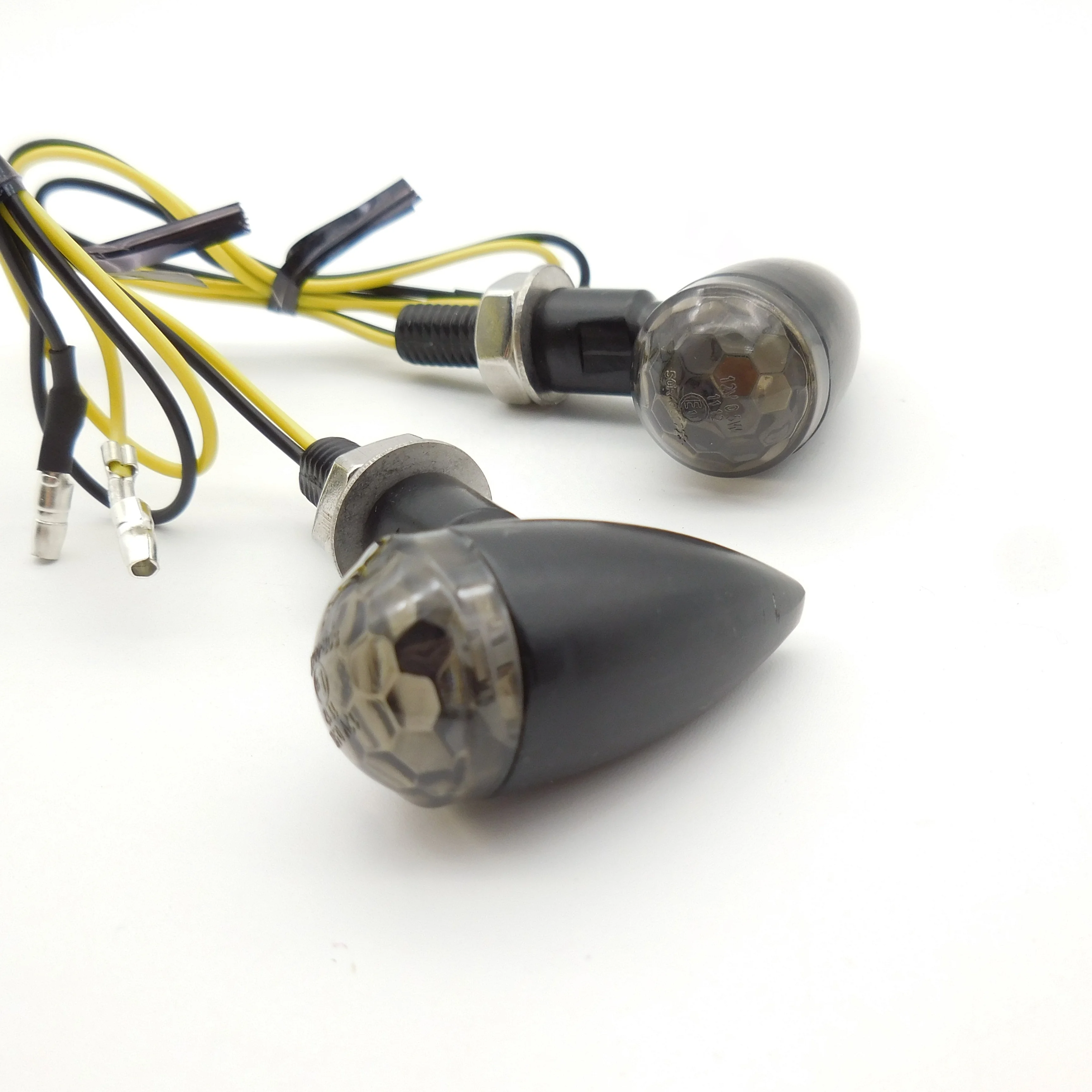 Bullet Motorbike Motorcycle Indicators Led Turn Signal Blinker Front Rear Lamp Amber Universal Quad ATV Scooter Turn Lights