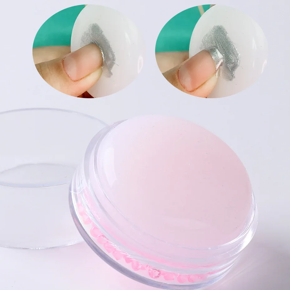 Cross-border new nail tool French nail template transfer tool round flat silicone seal multi-purpose nail