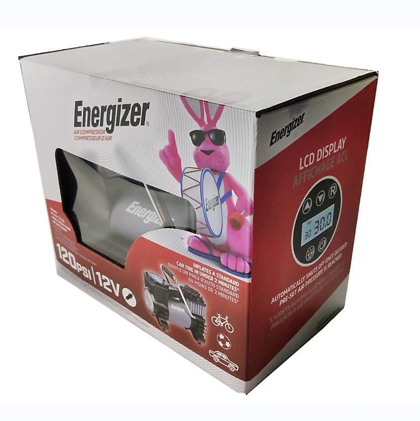 Energizer 120PSI Tire Inflator DC 12 Volt Car Portable Air Compressor Pump for vehicle Motorcycles Bicycles