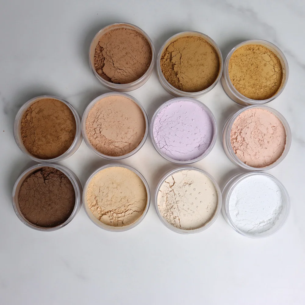 custom makeup matte waterproof oem face vegan pigment loose setting powder private label