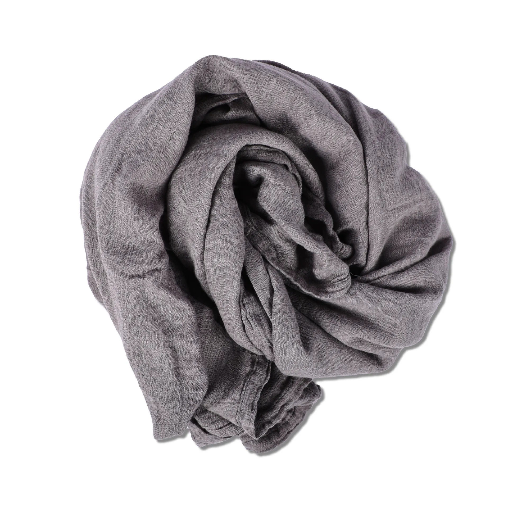 bamboo fiber double layers new arrival solid dyeing muslin baby swaddle wrap gauze blanket