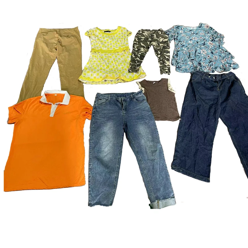 Fashion China factory cheap used clothes 80kg 100kg bales thrift clothes for wholesale to Asia, African middle East Countries