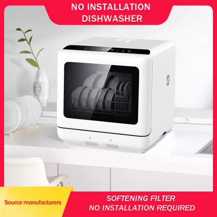 Automatic Dishwasher Machine Desktop Table Top Kitchen Dishes Countertop Dishwasher for Household
