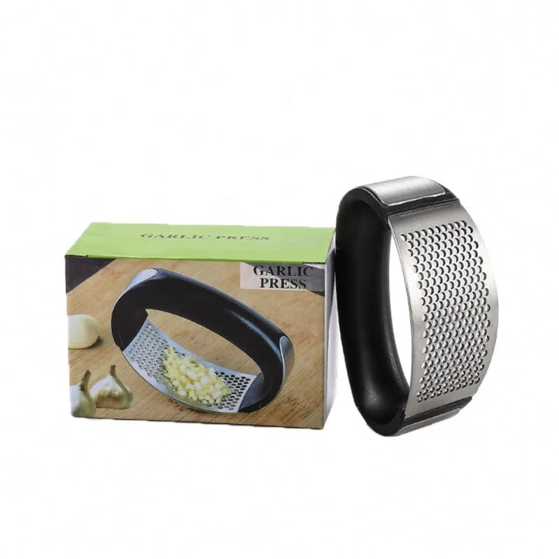 2020 New Fashion Simple 304 Stainless Steel Garlic Press Household Manual Masher Kitchen Ginger Masher Ring Garlic Masher