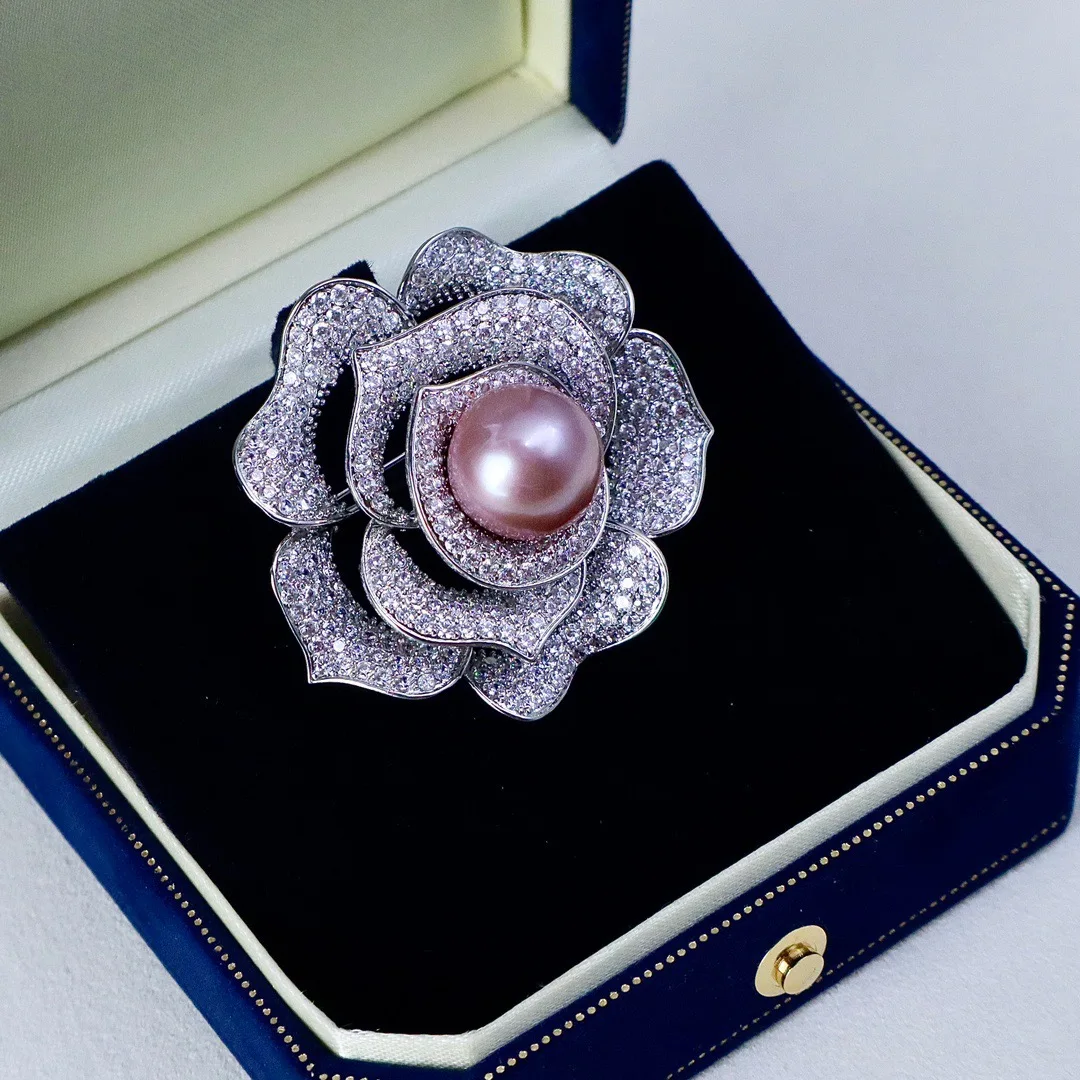 Fine Quality Natural Freshwater Pearl Brooch Wholesale Fine Jewelry