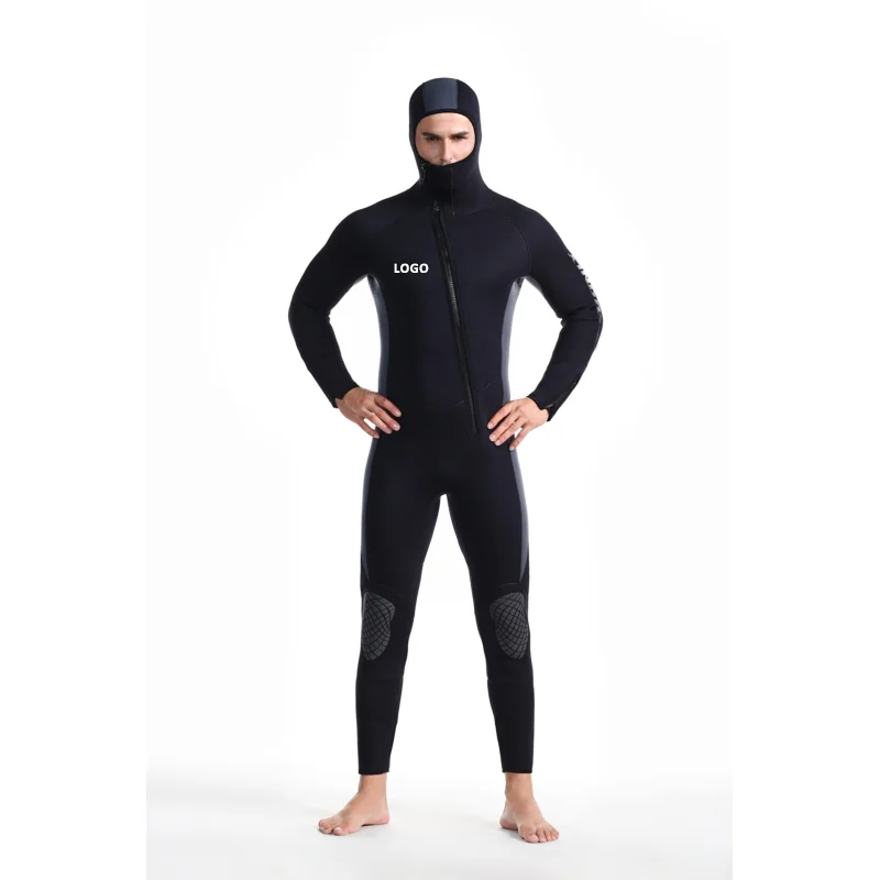 Cheap Personalized 5Mm Cold Water Windproof Chest Zip Sex Diving Swim Surfing Suits Hooded Full Wet Neoprene Wetsuit