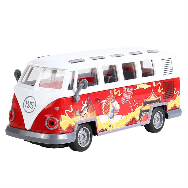 4CH 1 30 open rear door manually high speed vintage bus remote control school sightseeing electric RC toy bus for kid