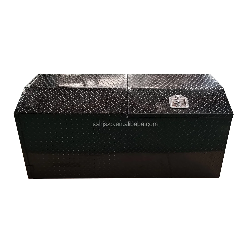 Aluminium Checker Plate Black Tool Box with Slide-Outs Aluminium Caravan Tool Box for Generator