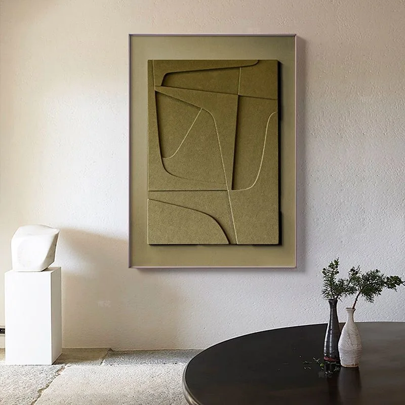 Custom modern living room home decor luxury 3d wall art wood carving decoration relief wall painting Handmade Sandstone Painting