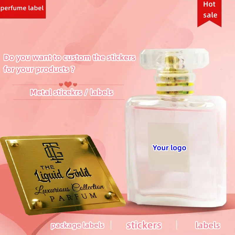 Candles Stickers Custom Aluminum Metal Foil Chrome Adhesive Candle Label for Candle Jar