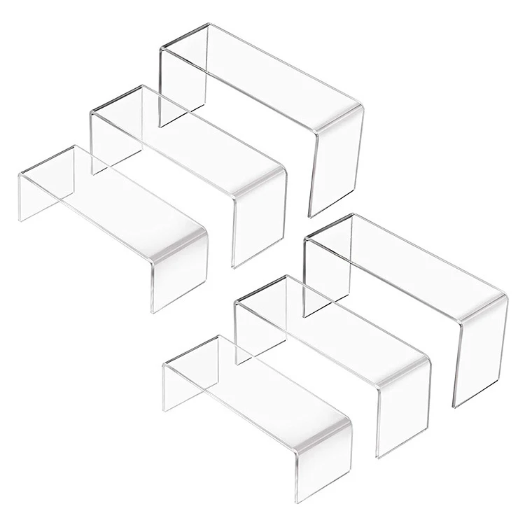 custom u-shaped counter cake display stand clear display racks acrylic stand