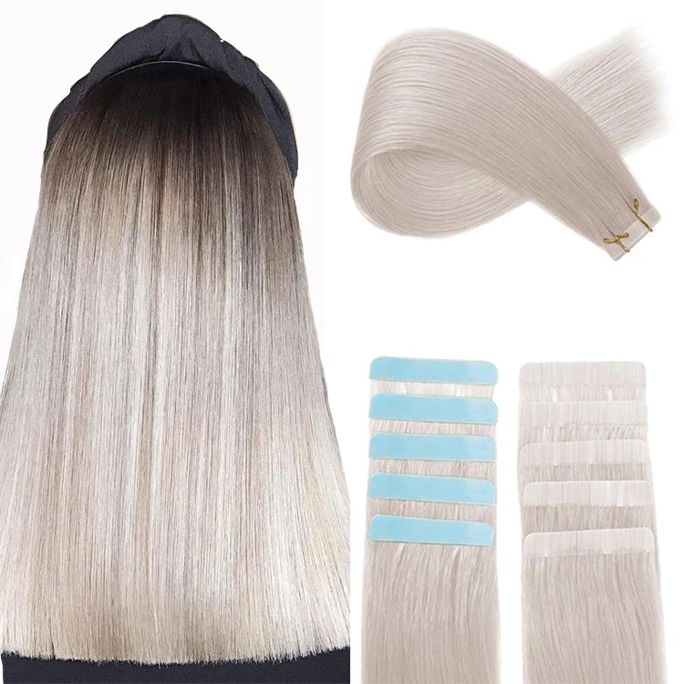 Factory Price Double Drawn Human Hair Tape Ins Extensions Human Hair Strong White Tape In Hair Extensions