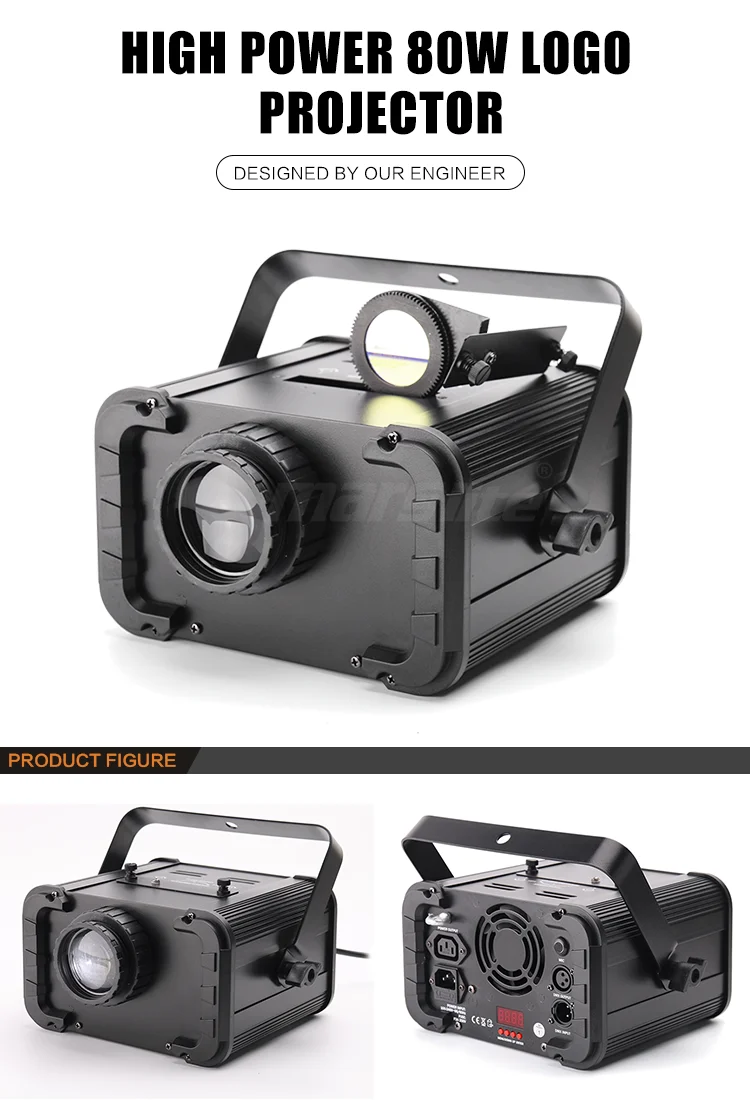 China Suppliers Led Lighting 80w High Power Led Custom Logo Projector Gobo Projector For Advertising Display