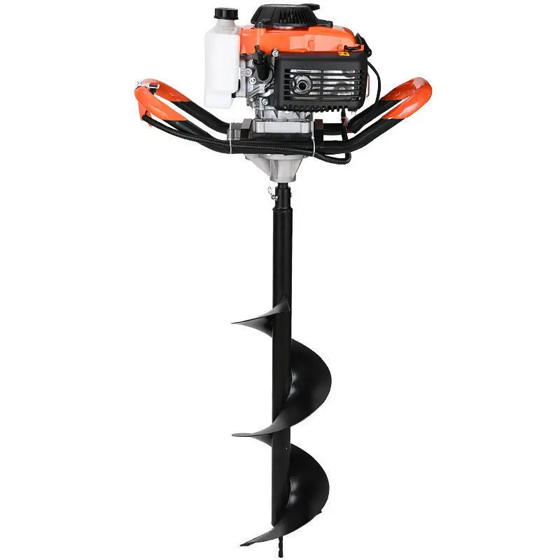 Portable 52cc Gasoline Hand 2 Stroke Multi Size Drill Post Earth Ice Soil Auger