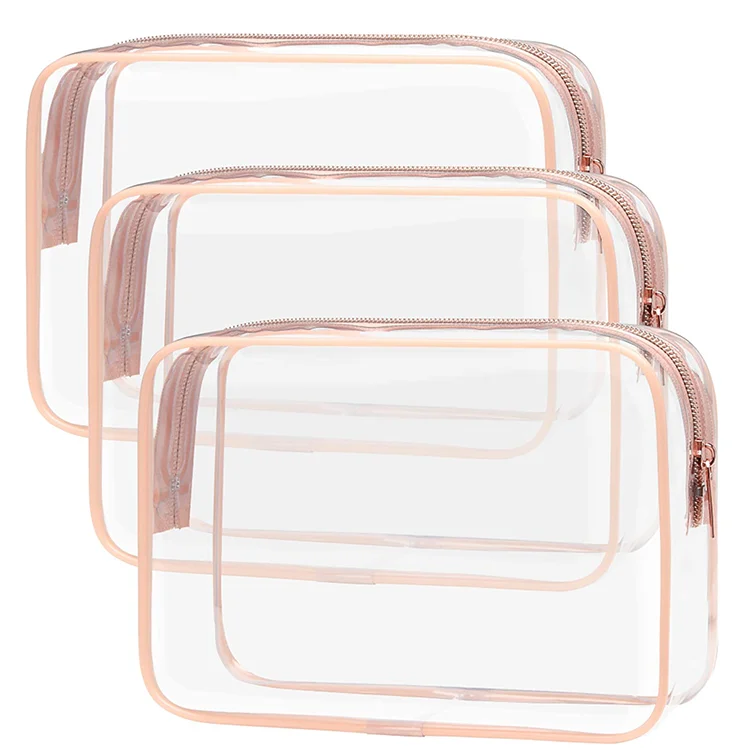 Portable Clear Transparent PVC Makeup Pouch Cosmetic Bag Cheap Travel Toiletry Kit