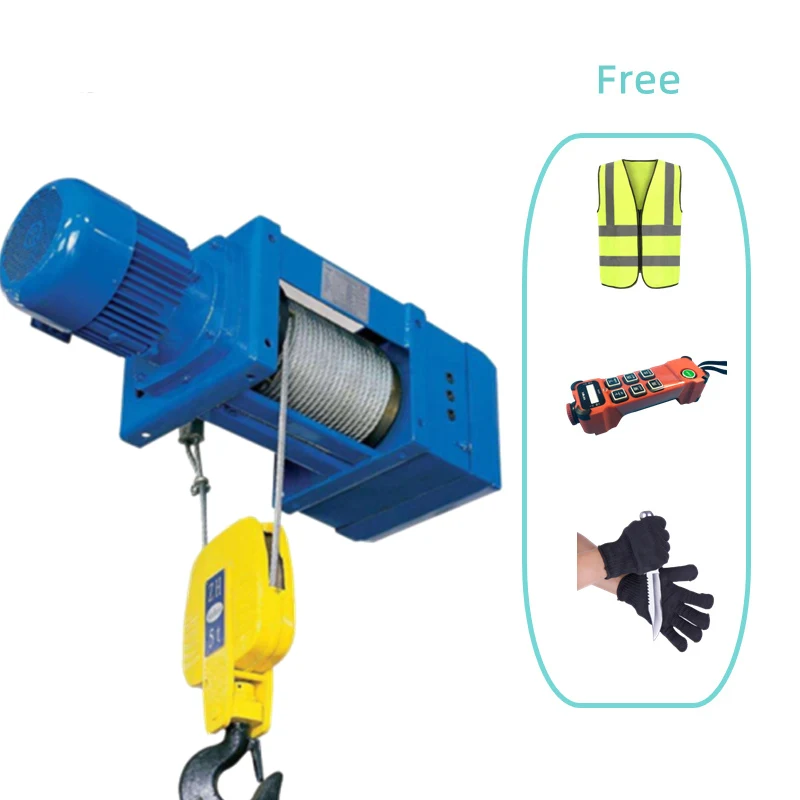 Good Quality Small-electric-hoist Ladder Electric Hoist Portable 15 Provided 220V Orange Wire Rope Construction Hoist Accept