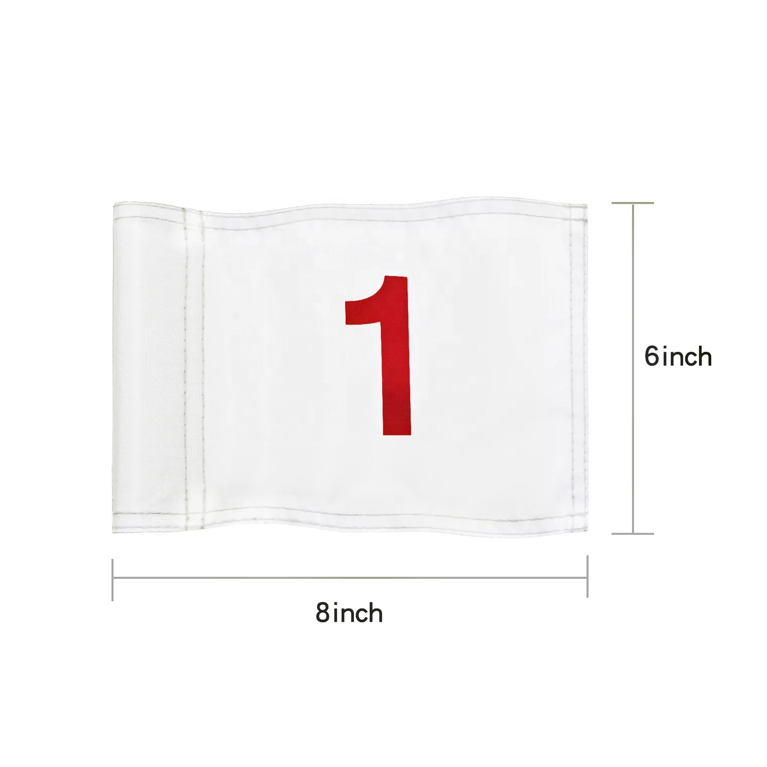8x6 Inches 420D Nylon Miniature Golf Numbered Flags for Practice Putting Green, 6-Pack